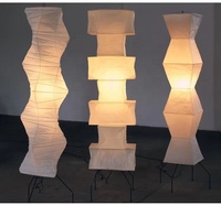 Wabi Sabi lampadaire en papier de riz fait à la main abat-jour créatif décoration grand lampadaire salon hôtel lampe lanterne en papier