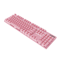 Clavier mécanique filaire Ajazz AK687 rose 104 touches avec rétroéclairage LED pour jeux