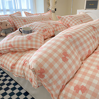 Ensemble de draps de lit en coton aloès 3/4 pièces housse de couette Queen King Size ensembles de literie pour la maison pour enfant
