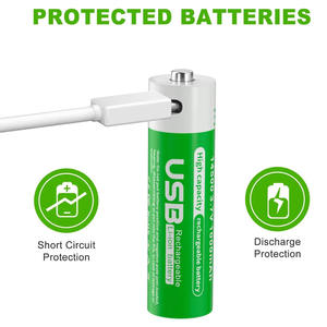 PUJIMAX 大容量 14500 充電式電池 3.7V 1000mAh リチウムイオン電池 ワイヤレスマウス用 円筒形リチウムイオン電池 - Product Image 2