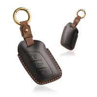 Étui pour clé de voiture en cuir, sac à clés, étui pour clé de voiture vintage, adapté à Roewe I5, RX5MAX RX3, MG HS, MG 5i6max, étui en cuir véritable