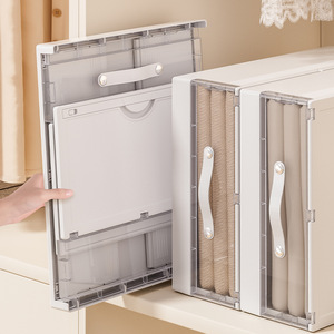 Organiseurs et rangements pour draps de lit, organisateur de placard pliable en plastique, boîte de rangement pour literie, conteneur pour couverture, housse de couette - Product Image 3
