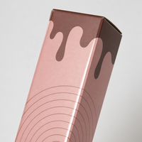 Boîte d'emballage pour gloss à lèvres avec logo personnalisé, boîte cadeau cosmétique recyclable, papier couché, impression offset, taille personnalisée, OEM ODM