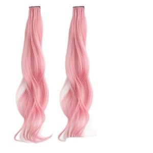 วิกผมวันพีซสีสันสดใสสำหรับผู้หญิง เส้นใยคาเนคาลอน 50 ซม. ต่อผมแบบไม่ต้องใช้กาว ทรงม้วนแบบเจ้าหญิง ครึ่งรวบ - Product Image 4