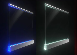 Không khung Tempered Glass ban công lan can với nhôm U kênh Glass lan can hệ thống với LED ánh sáng - Product Image 4