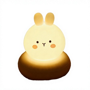 Rechargeable LED Rabbit Night <b>Light</b> with Warm White <b>Light</b> Dimmable Silicone Magnet Base for Kids <b>Nursery</b> - Product Image 3