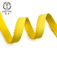 Bande élastique Picot en nylon antidérapante de 10 mm avec logo personnalisé pour bretelles de soutien-gorge et lingerie, sangle élastique en tissu de la marque Wenmei Factory