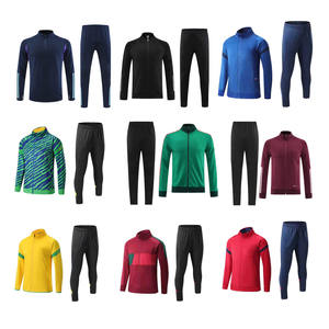 2024 2025 Ropa Deportiva Hombre logo personalizzato maschile di alta qualità mezza cerniera manica lunga 2 pezzi set uomo calcio squadra tuta - Product Image 5