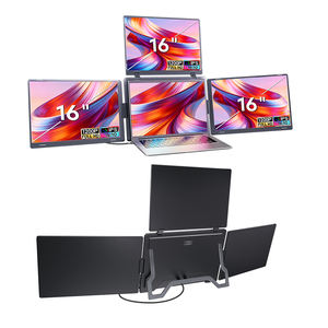 Monitor Portátil Cuádruple de 16 Pulgadas y 1200P, con un Solo Cable, Pantalla IPS Dual para Laptop, Negocios, Juegos, Extensor de Pantalla para Laptop - Product Image 1