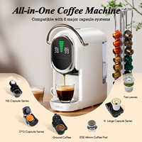 Machine à café Cafelffe MK-609S 6-en-1, pression de 20 bars, 7 niveaux de réglage de la hauteur de l'eau, réservoir de 600 ml, expresso chaud/froid, compacte