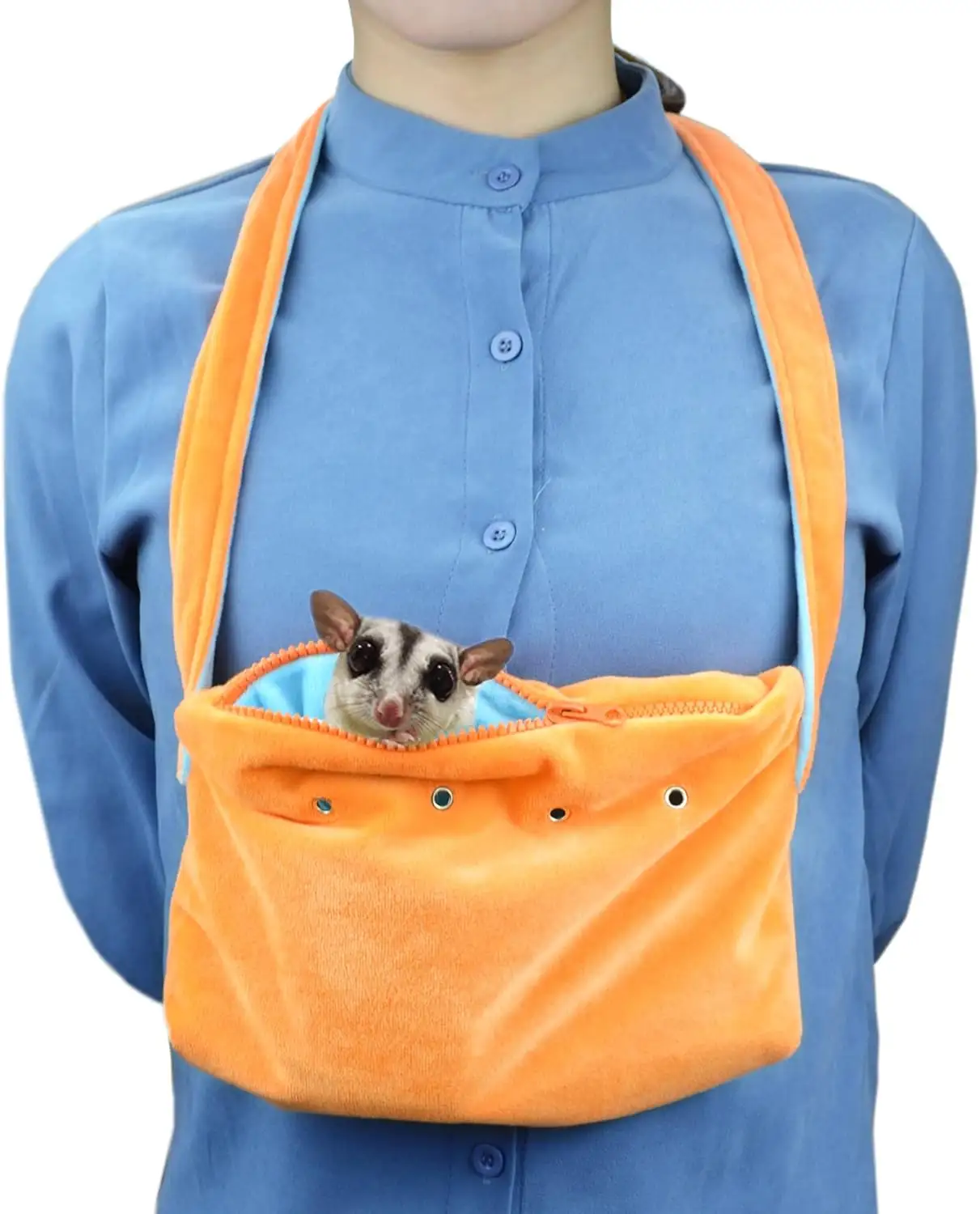 Sugar Glider Bonding Pouch Carrier Bag Sling with Adjustable Strap for Gliders Ferret Rat Hedgehog Hamster Small Pets