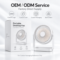 Ventilateur portable rechargeable à clipser, mini ventilateur de bureau, angle réglable, flux d'air silencieux pour la maison et le bureau, OEM ODM, vente en gros
