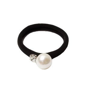 Coletero de perlas y diamantes de imitación para mujer, banda elástica duradera para el cabello, accesorio de uso diario estilo toalla - Product Image 4