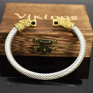 Viking <strong>Wolf</strong> Bracelet Men Stainless Steel Chain Bracelet Hip Hop Wholesale Mens Bracelet Cuban Chian Viking <strong>Jewelry</strong> - Product Image 6
