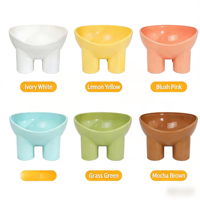 Gamelle pour animaux de compagnie en plastique couleur macaron, forme jambe d'éléphant, étanche IPX5, moderne, 500 ml, avec protection automatique du cou pour chat