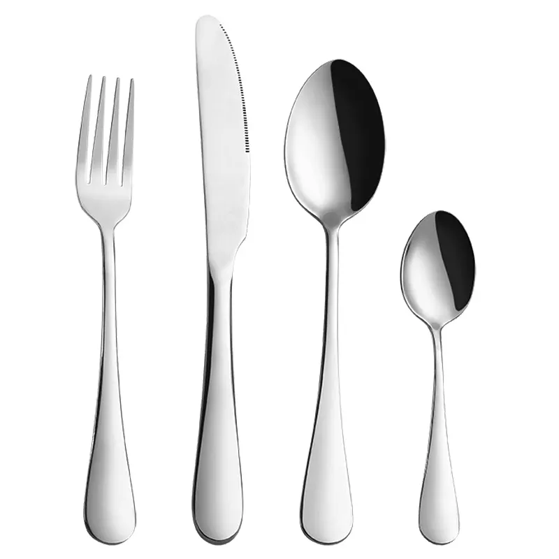 Thân Thiện Với Môi Dễ Dàng Làm Sạch Flatware Set Spoon Fork Knife Set Thép Không Gỉ Spoon Set