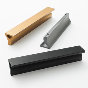 มือจับลิ้นชักอลูมิเนียมอัลลอย7กรอบ, ตู้รองเท้าพร้อมที่จับแปรงทองแดงยาว - Product Image 3