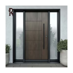 Rising OEM Puerta de pivote de diseño contemporáneo Puerta de aluminio fundido Exterior de Seguridad americana para entrada delantera de villas y casas - Product Image 6