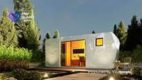 Cabane Apple préfabriquée rentable et bon marché Pod de vie entièrement assemblé Pod portable Granny Flat Tiny House avec salle de bain
