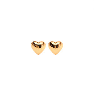 Pendientes de Corazón en Acero Inoxidable 316L con Baño de Oro PVD, Joyería de Moda - Product Image 2