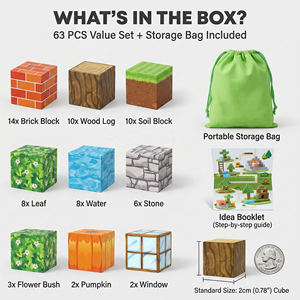 Ensemble de blocs de construction magnétiques pour enfants, mon monde de glace et de neige, puzzle de construction de maison, mine, grotte souterraine, blocs magnétiques - Product Image 5