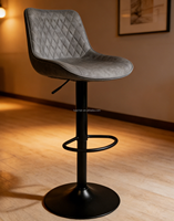 Prix d'usine TUQ CHAIR Tabourets de bar de style luxueux avec coussin large et rond et base stable pour cuisine et vente en gros pour chaînes de magasins