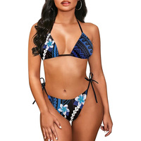 Conjuntos de bikini con estampado personalizado, traje de baño sexy para chicas jóvenes y mujeres, traje de baño de talla grande, ropa de playa de verano de 2 uds.