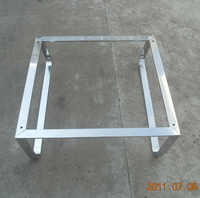 Table en acier inoxydable avec dessus en granit Table de travail avec étagère supérieure Console de comptoir 304SS Pieds d'évier Piédestal Tailles personnalisées