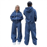 Ensembles de survêtements à capuche en molleton surdimensionné 460 GSM personnalisés, style vintage évasé, pour l'automne et l'hiver