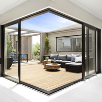 Portes coulissantes pliantes sans cadre Clearview 2023 en alliage d'aluminium pour l'intérieur, la chambre à coucher et l'extérieur