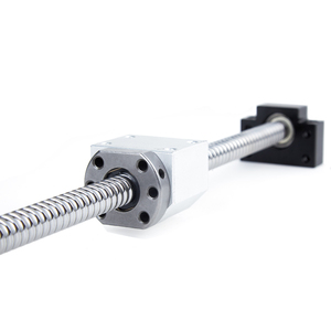 Tornillo de bola enrollado C7 con brida 1204, tuerca de bola única <span class=keywords><strong>BK</strong></span> SFU1204, 200, 300, 400, 500, 600, 700mm, extremo BF10 mecanizado, lugar de origen CNC - Product Image 3