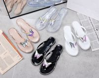 Nouveauté : tongs en gelée pour femmes, chaussures tendance, tongs à strass pour l'été