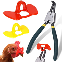 Lunettes anti-picage sans aiguille pour poulets, avec pinces de pose, pour volailles et faisans