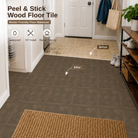 Suelo Vinílico de PVC Tipo Parqué Color Marrón Taupe, Personalizado de Fábrica, 0.76mm, Impermeable, Autoadhesivo, para Sala de Estar