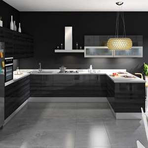 Gabinetes de Cocina de Lujo Ligero con Acabado Brillante/Gabinetes de Cocina Lacados Listos para Armar/Gabinetes de Cocina Modernos - Product Image 4