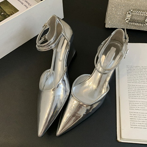 Zapatos de Mujer con Tacón Alto y Punta en Pico, Estilo Chino con Flores Francesas, Novedad 2024, Gran Venta - Product Image 5