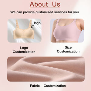 Soutiens-gorge d'allaitement sans couture pour femmes soutien-gorge d'allaitement chaud réglable doux rembourré licou grande taille décontracté Sexy Design pour gros seins - Product Image 5