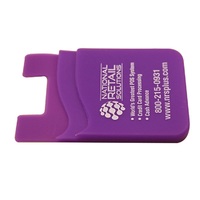 Dameron proms — portefeuille pour téléphone portable, porte-cartes adhésif, en Silicone, pour téléphone portable, poche pour téléphone