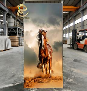 Panneau mural et plaque composite SPC flexible artificiel personnalisable 1,22*2,44m, alternative au marbre / <span class=keywords><strong>Feuille</strong></span> de marbre UV en plastique PVC - Product Image 3