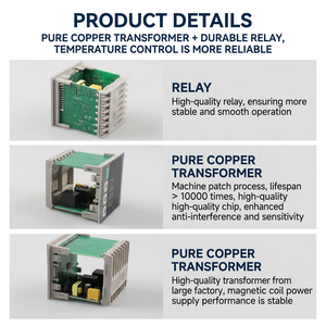 Contrôleur de température <span class=keywords><strong>PID</strong></span> série TUOBANG TK6S, thermostat à double affichage universel pour thermocouple et RTD, double sortie relais SSR - Product Image 5
