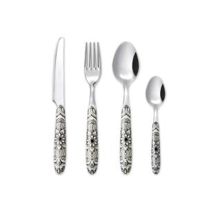 Set di Posate Excelsa Boheme Noir 24 Pezzi in Acciaio Inossidabile Design Elegante - Product Image 2