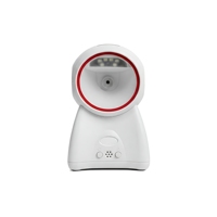 EVAWGIB Scanner de codes-barres de bureau 2D CMOS omnidirectionnel pour codes-barres 1D et QR, mains libres, filaire USB, grand lecteur, 300 scan/secondes, compatible A4