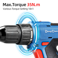 Dongcheng Kit de perceuse électrique sans fil professionnel et pratique pour le bricolage à la maison