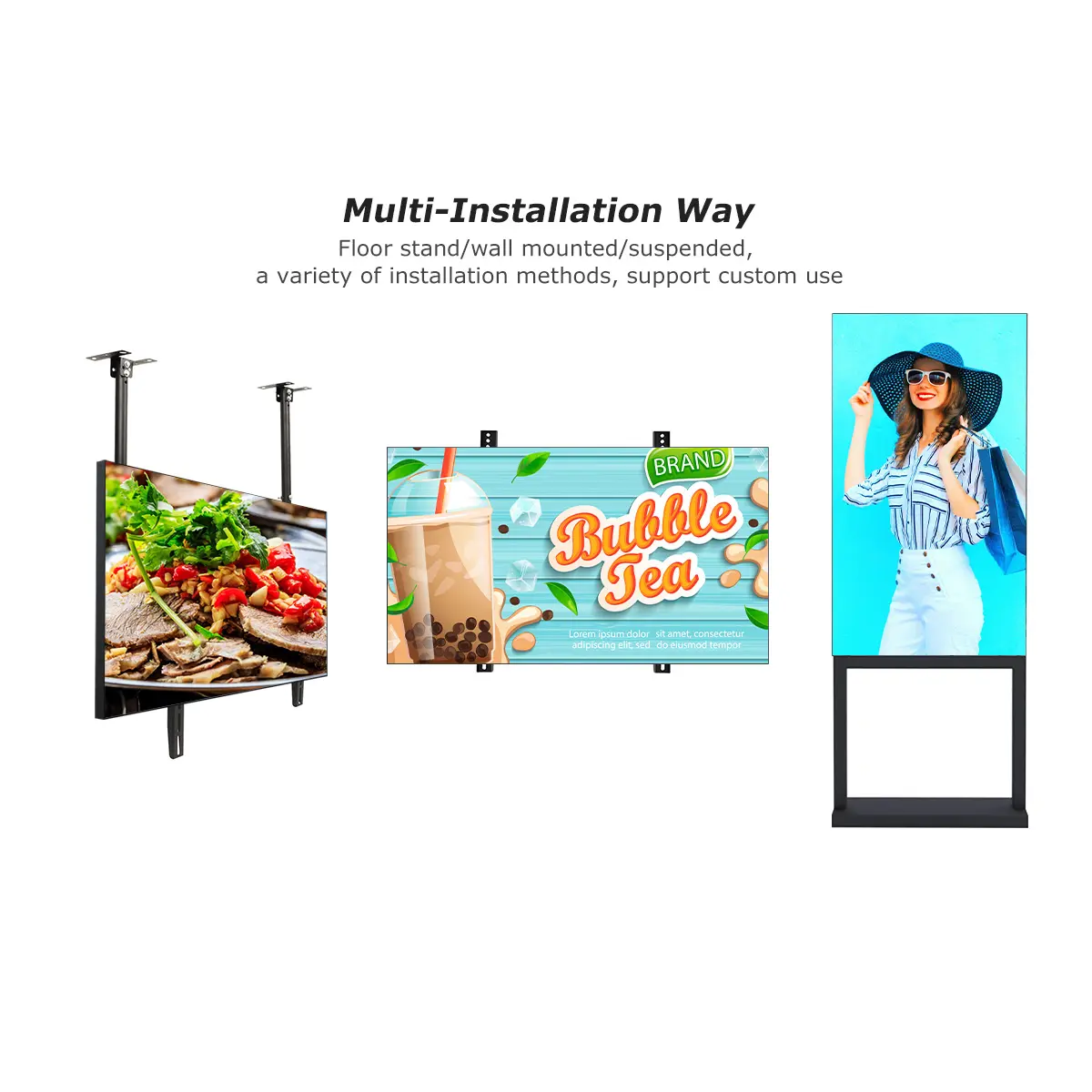 Supermarché de luxe de signalisation numérique commerciale 4k écran d'affichage numérique de haute qualité panneau d'affichage mural numérique