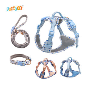 Famipet fabricante personalizado nuevo diseño ajustable accesorios para mascotas suave transpirable reflectante perro arnés y correa <span class=keywords><strong>collar</strong></span> conjunto - Product Image 6