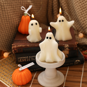 Ensemble de bougies parfumées en forme de fantôme pour Halloween, bougies décoratives atmosphériques, cadeau exquis pour la maison et les fêtes - Product Image 3