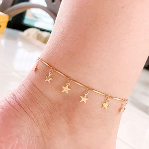 Châu Âu Mỹ Phụ Nữ Của Titan Thép Mắt Cá Chân Chuỗi Ánh Sáng Sang Trọng Thời Trang Đơn Giản Thép Không Gỉ Vàng Mạ Bán Buôn Điểm - Product Image 2