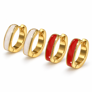 Orecchini a polsino a cuore cavo da donna, accessori per l'orecchio semplici per l'uso quotidiano - Product Image 3