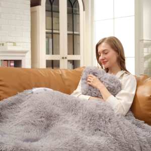 Coperta Elettrica Riscaldante di Alta Qualità in <span class=keywords><strong>Pile</strong></span> PV a Pelo Lungo, Lavabile in Lavatrice - Product Image 6