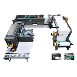 CHM-A4 (2 rolls)copy office paper cut size sheeting and packaging production line a4 paper cutting and packing machine
